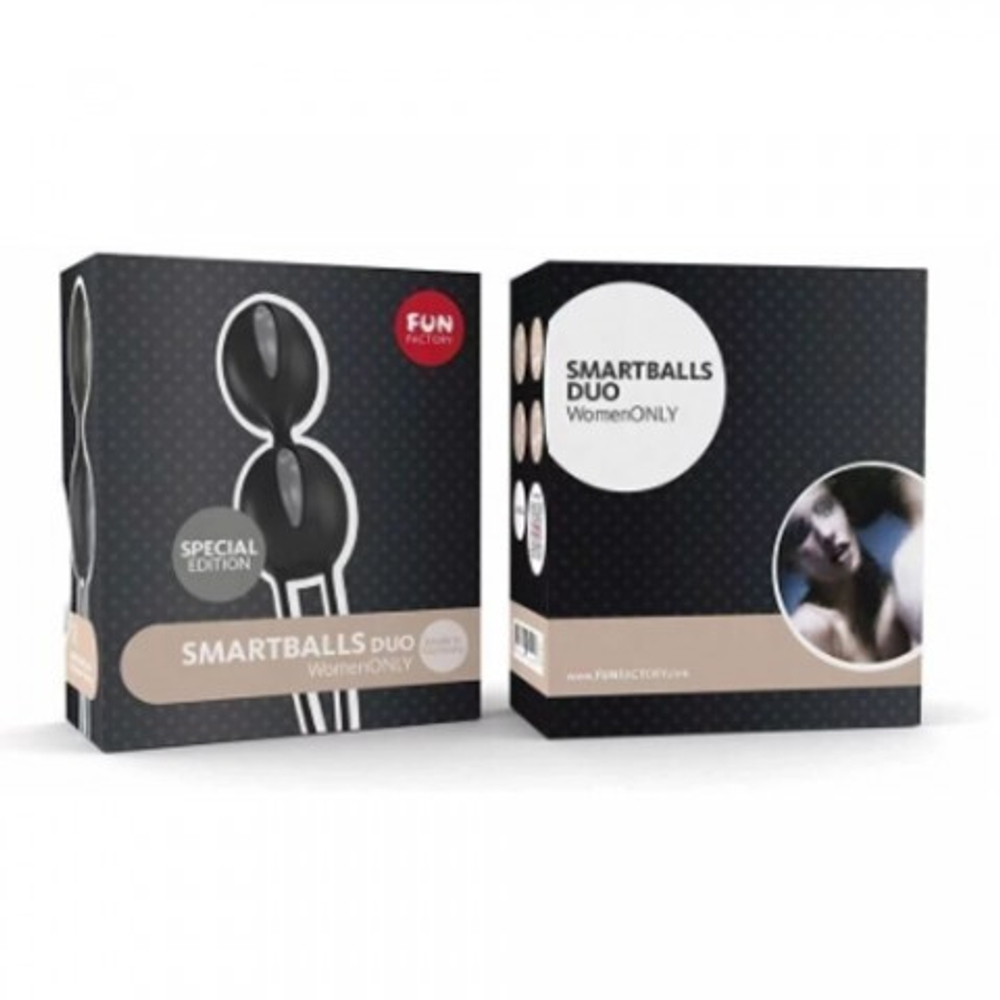 Вагинальные шарики Fun factory SMARTBALLS DUO, черно-серые