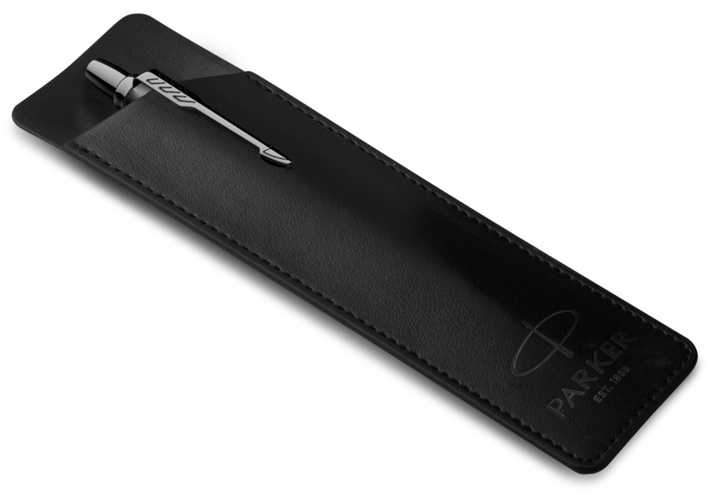 Чехол Parker из натуральной кожи, цвет матово-черный с тиснением