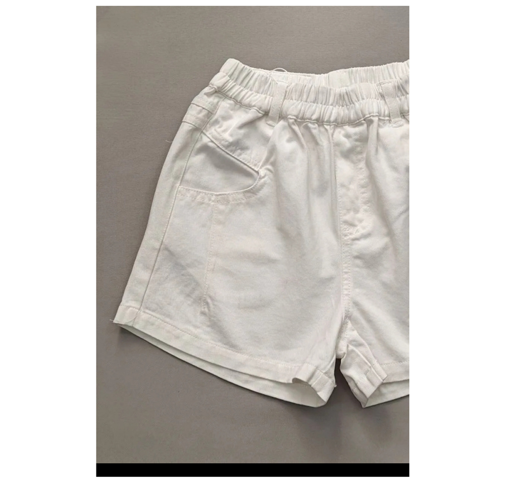 Шорты белые на резинке