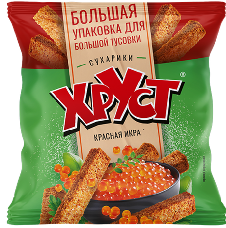 Сухарики со вкусом красной икры 100 г