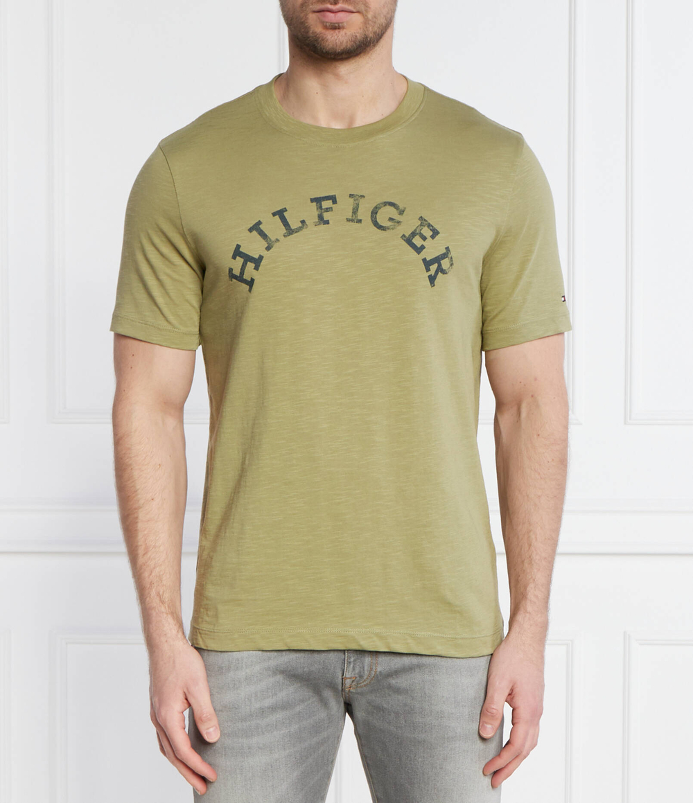 Футболка HILFIGER ARCHED Tommy Hilfiger - хаки(MW0MW34432)