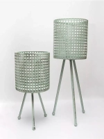 Кашпо металлическое на ножках 45,5*21,5см