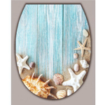 Сиденье для унитаза с детской накладкой "Океан LUX" с рисунком "Пляж"