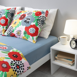IKEA BRUKSVARA  (ИКЕА БРУКСВАРА)  -  Простыня на резинке, голубая, 160x200 см