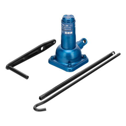 Домкрат механический бутылочный, 2 т, h подъема 180-395 мм, 2 части (домкрат, ручка) Stels