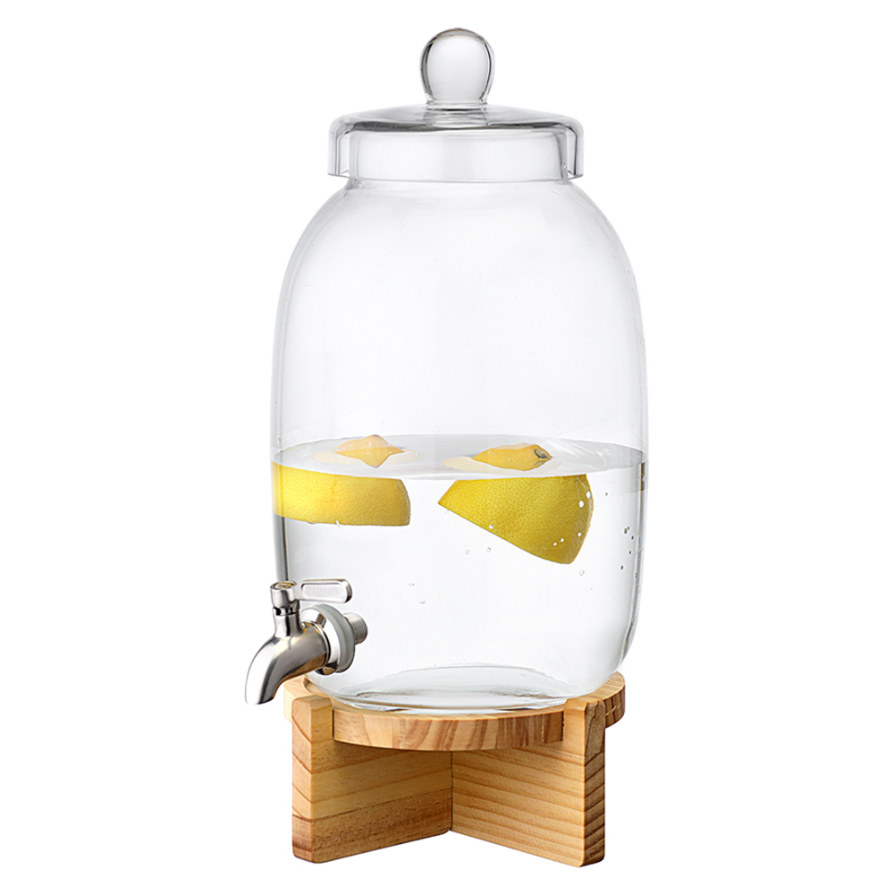 Диспенсер для напитков на деревянной подставке flo, 5,4 л