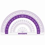 Набор чертежный малый ЮНЛАНДИЯ "ГЕОМЕТРИЯ" (линейка 15 см, 2 треугольника, транспортир), фиолетовая шкала, 210739