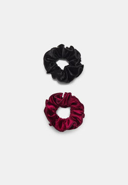 STRADIVARIUS Набор из 2 бархатных резинок для волос, фиолетовый