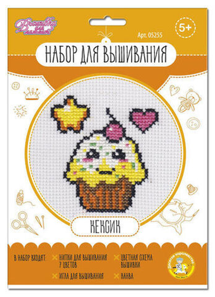 Набор для вышивания крестиком "Кексик" 5+