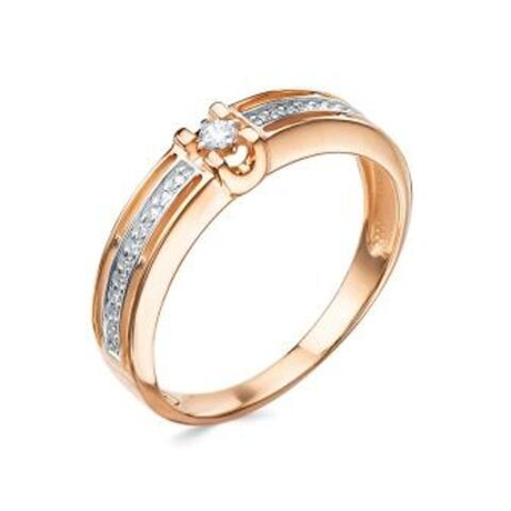 Кольцо из золота с фианитами