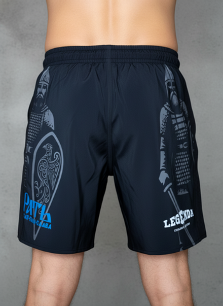 Шорты спортивные тренировочные LEGENDA Рать2 синий / черные