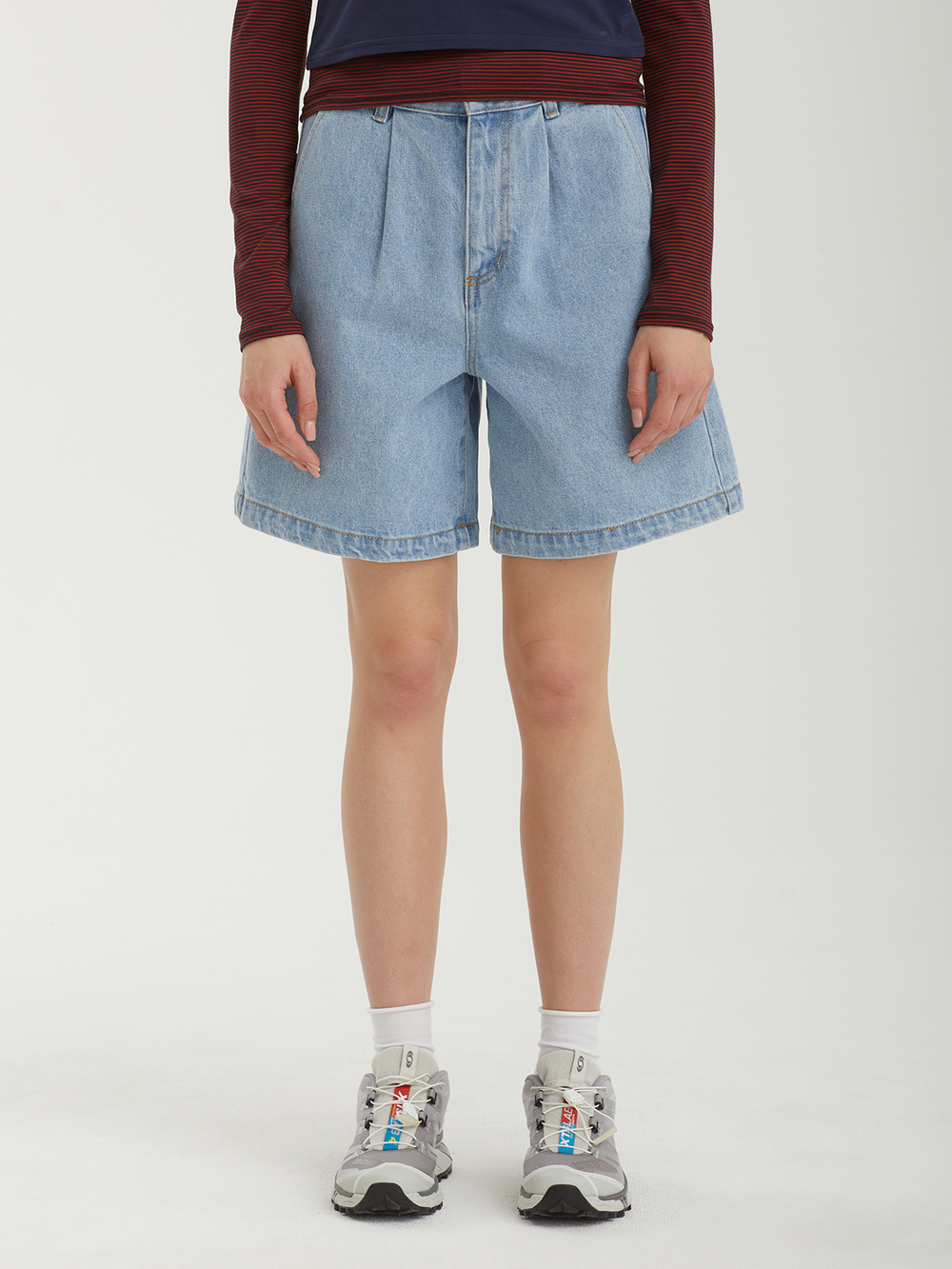 Женские Шорты Eli Ii Denim Pleated