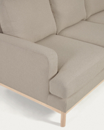 Mihaela 3-местный диван из серого микробукле 203 см