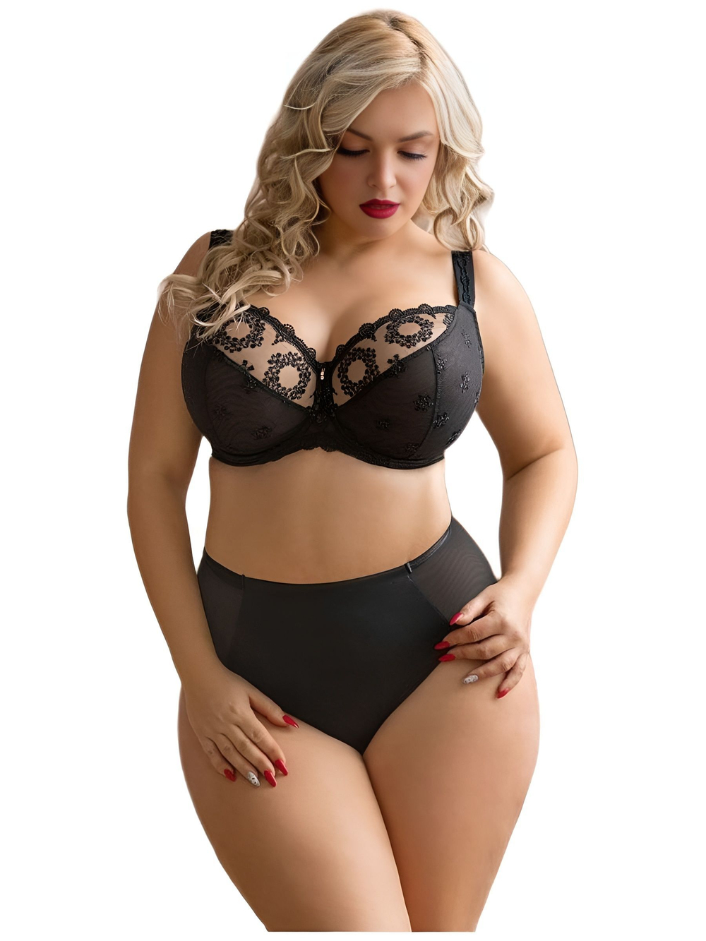 Бюстгальтер больших размеров Fortuna Kris Line черный, размер 70H