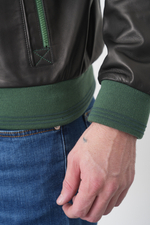 KHIMEONE Мужская кожаная демисезонная куртка (натуральная кожа, овчина)