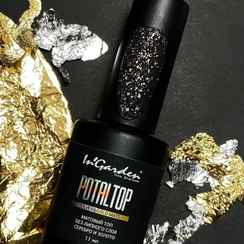 POTALTOP "silver&gold matt" матовый топ без липкого слоя с частицами золотой и серебряной потали 11 мл.