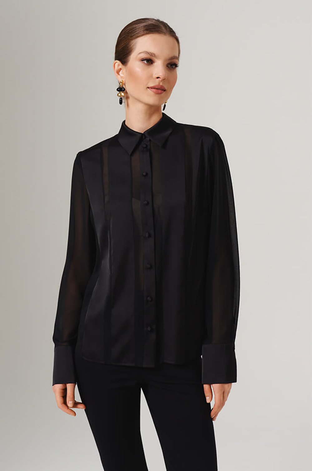 23090 Блузка женская (черный)