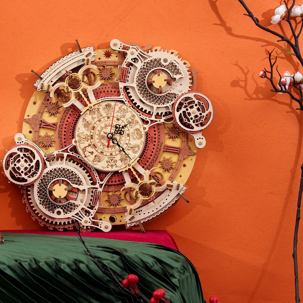 Деревянный конструктор Часы Zodiac Wall Clock LC601 (ROKR)