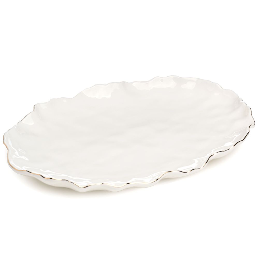 БЛЮДО ОВАЛЬНОЕ LEFARD "CHARM" 35,5*24*3 СМ (С ЗОЛОТОЙ ЛИНИЕЙ)