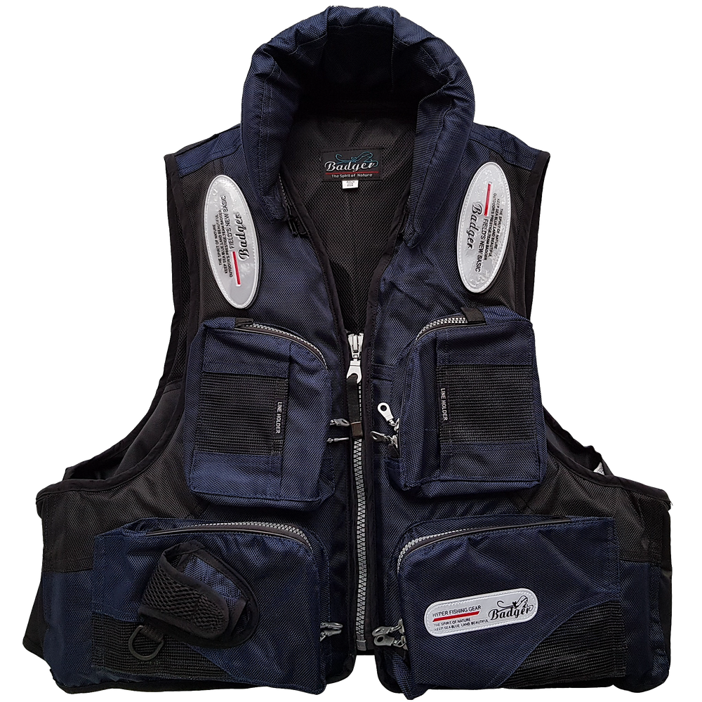 Жилет страховочный Badger Aqua Sport рыбаловный HFM-302-Blue до 120кг -
