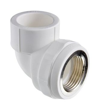 Угольник комбинированный Valtec 25х3/4" ВР с внутренней резьбой полипропиленовый (VTp.752.0.02505)