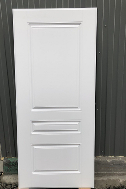 Входная металлическая дверь  с зеркалом RеX (РЕКС) 22 Бетон темный / ФЛ-243 Силк сноу (белая матовая,без текстуры)