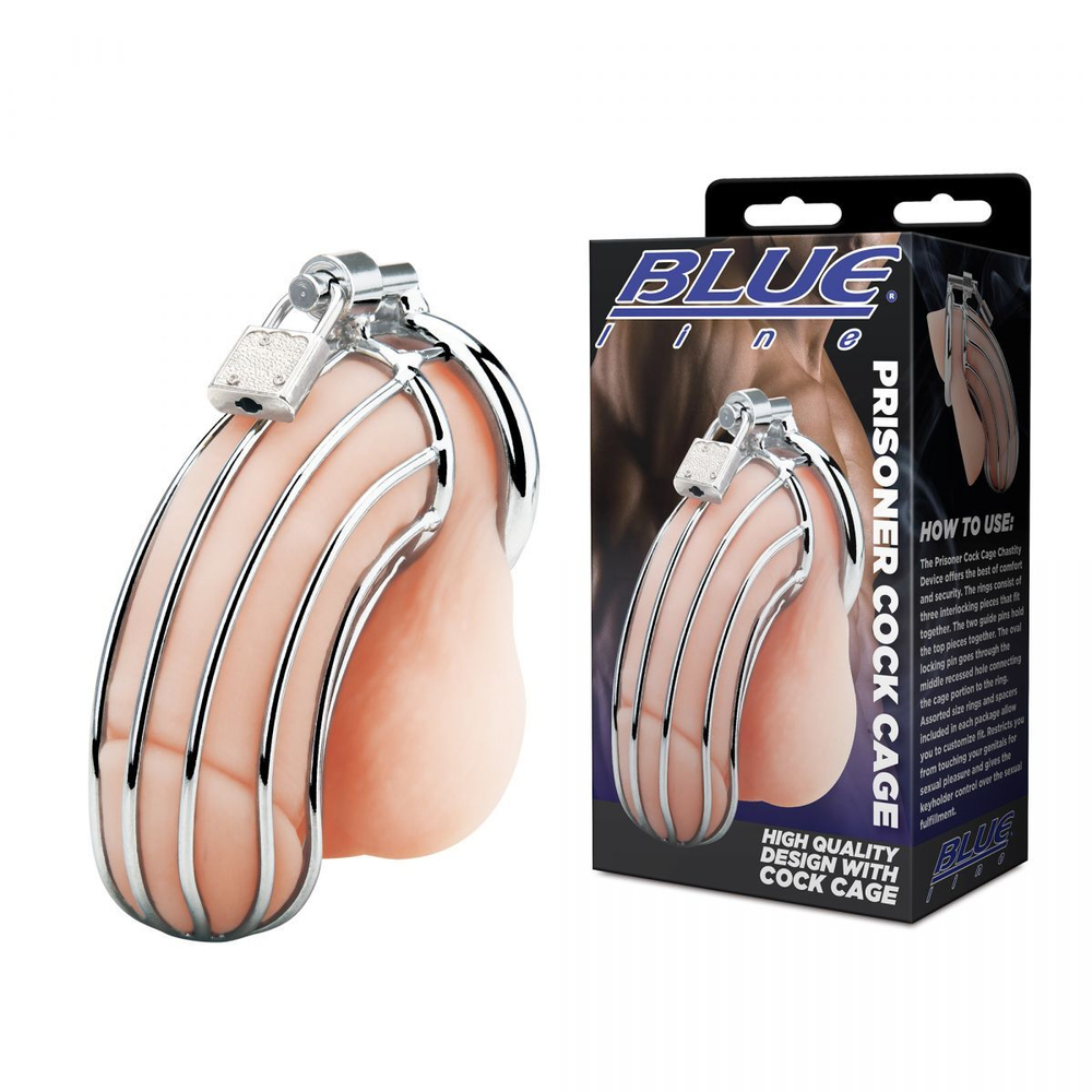 Металлическая клетка Prisoner Cock Сage с замком (Цвет: серебристый)