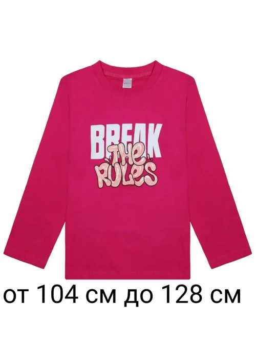 Футболка для садика и школы с длинным рукавом.девочка.1шт.