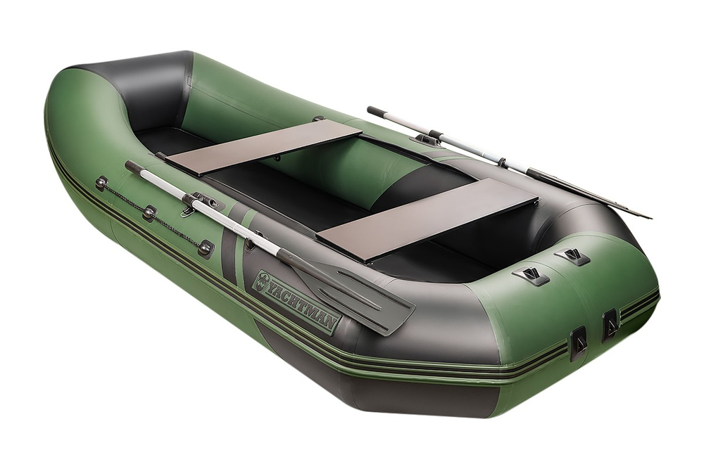 YACHTMAN-300 М (Яхтман) зеленый-черный (лодка ПВХ с усилением)