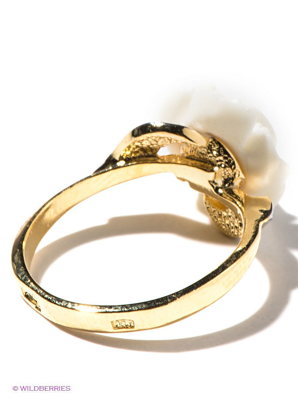"Канто"  кольцо в золотом покрытии из коллекции "Rosaire" от Jenavi