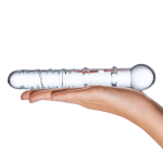 Стеклянная прозрачная палочка-фаллос Callisto Clear Glass Dildo - 18 см.