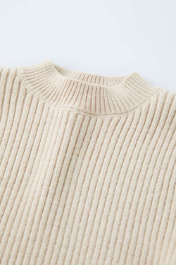 ZARA СВИТЕР В РУБЧИК, СВЕТЛО-БЕЖЕВЫЙ