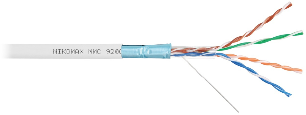 Кабель витая пара F/UTP 5e кат. 4 пары NikoMax NMC 9200C-WT