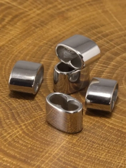 Бусина «Дубль» из нержавеющей стали