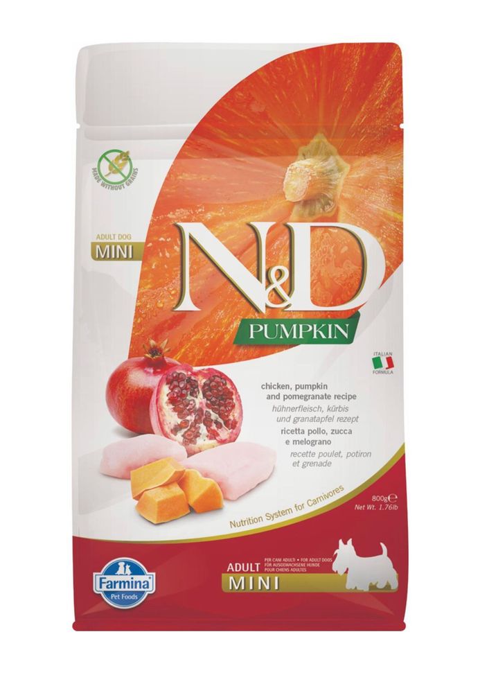 Сухой корм Farmina N&amp;D Puppy Mini для щенков мини пород, с курицей, гранатом и тыквой 2,5 кг