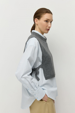 Манишка из смесового кашемира с завязками