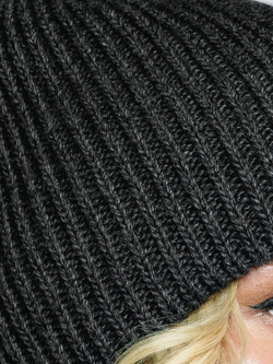 Шапка вязаная "Fishka" Графит