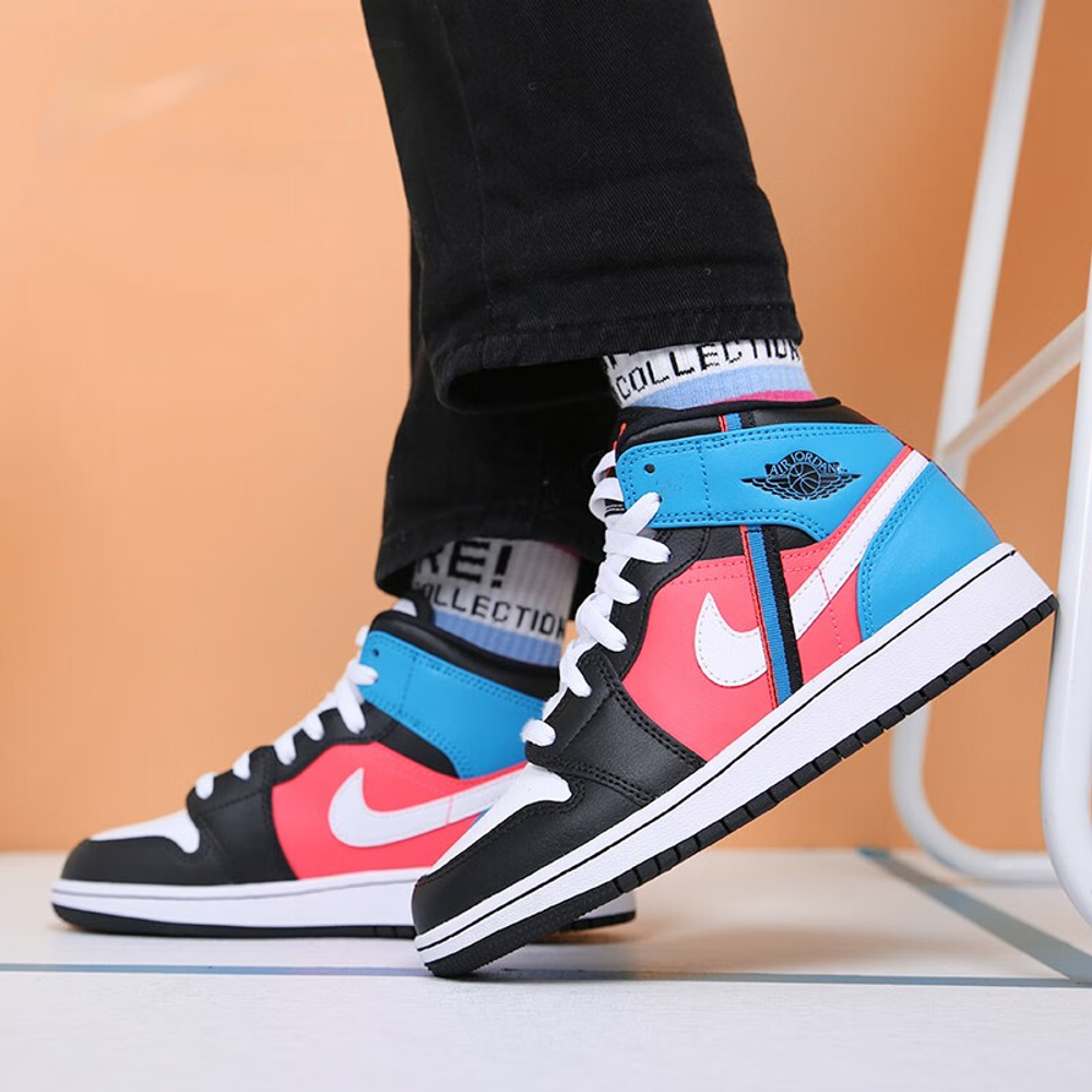 Jordan 1 Mid Tri Color Ribbons GS