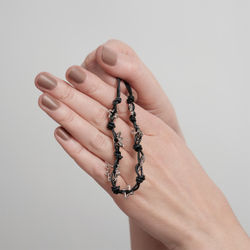 Чокер "Кларкия" в родиевом покрытии из коллекции "Gammi" от Jenavi с замком карабин