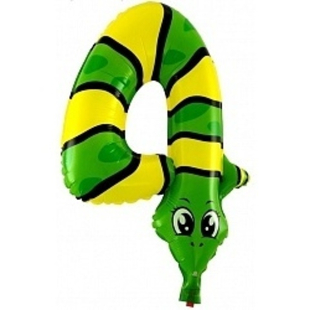 Шар с клапаном (16"/41 см) Цифра, 4 Змея