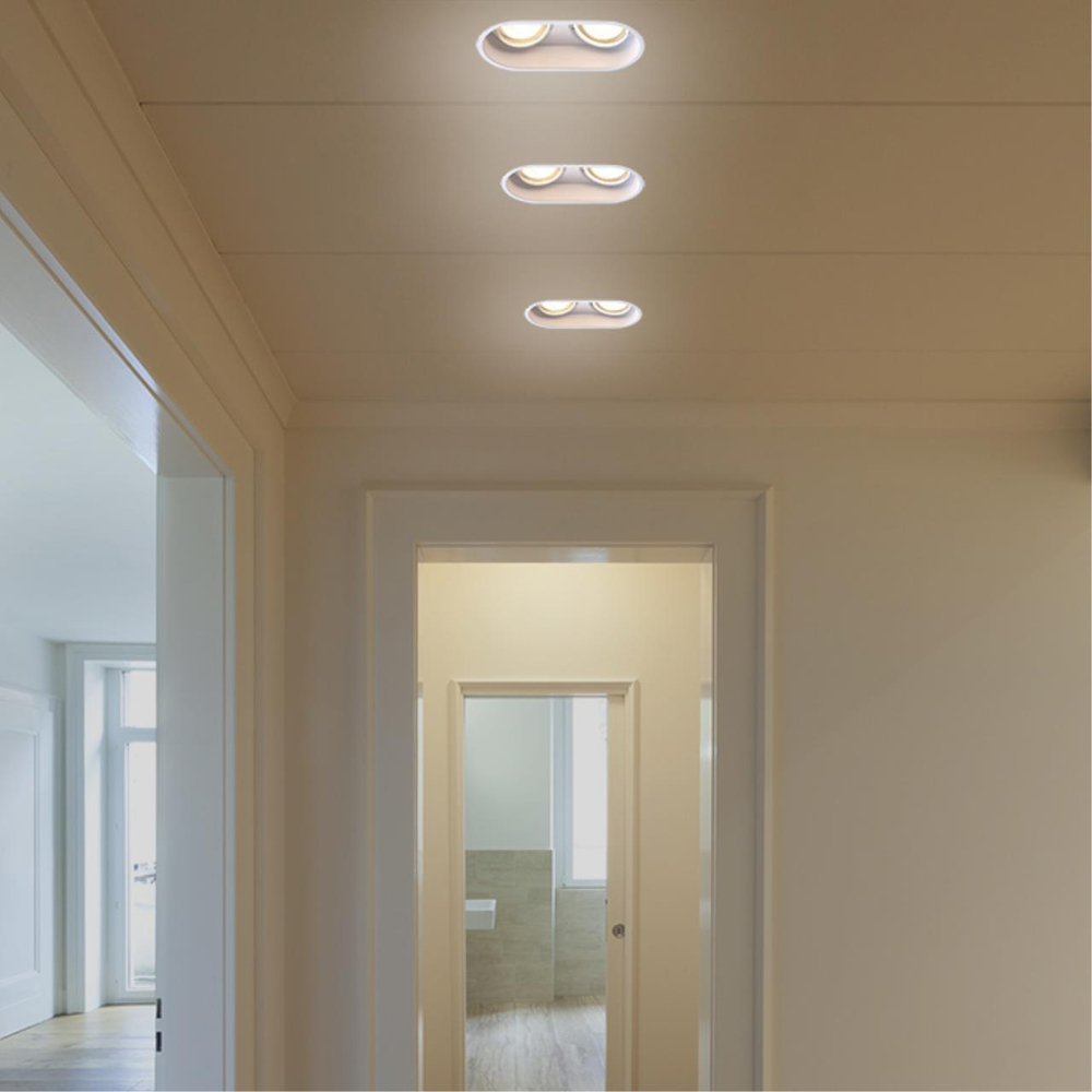 370564 SPOT NT19 516 белый Встраиваемый светильник IP20 GU10 2*50W 220-240V CLOUD