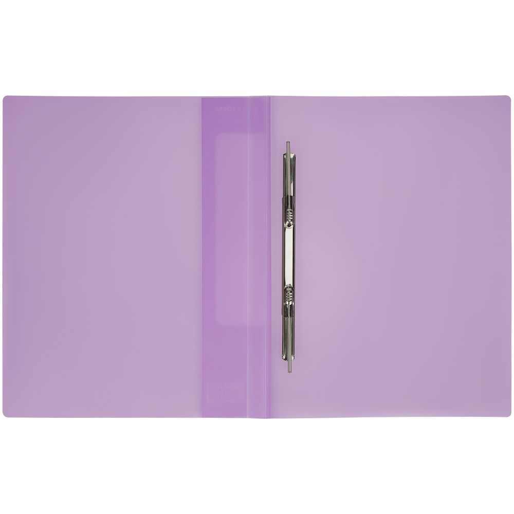 Папка с пружинным cкоросшивателем Стамм Кристалл, 700мкм, корешок 17мм, фиолетовая