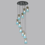 8401/10 MODERNI LN26 000 черный/античная бронза/серо-синий, металл/стекло Люстра E14 10*40W 220V MURANO