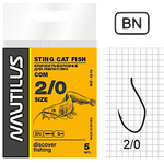 Крючок Nautilus CH-1219BN №2/0 Sting Cat Fish Сом 5шт