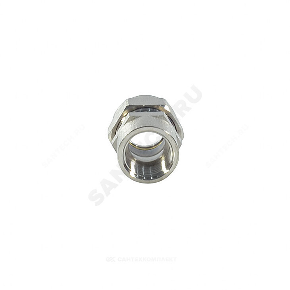 Муфта латунь никель 15Aх1/2" обжим/ВР STAHLMANN SSFL1501/2NEF