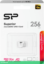 Карта памяти Silicon-Power microSD 256GB Superior A2 microSDXC Class 10 UHS-I U3 (SP256GBSTXDA2V20)