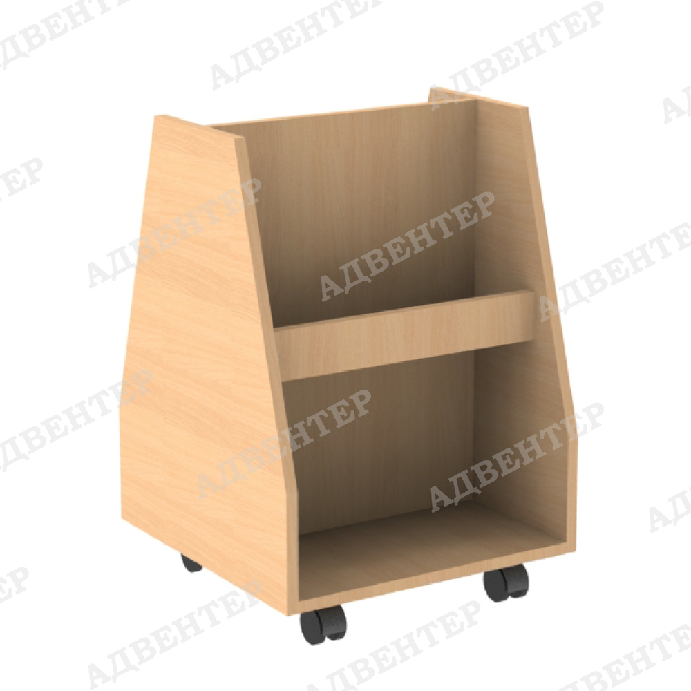 Книжная витрина на колёсах двусторонняя