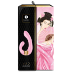 Розовый гибкий вибростимулятор 18,5см с двумя моторами Shunga MIYO SH-MIYO-502