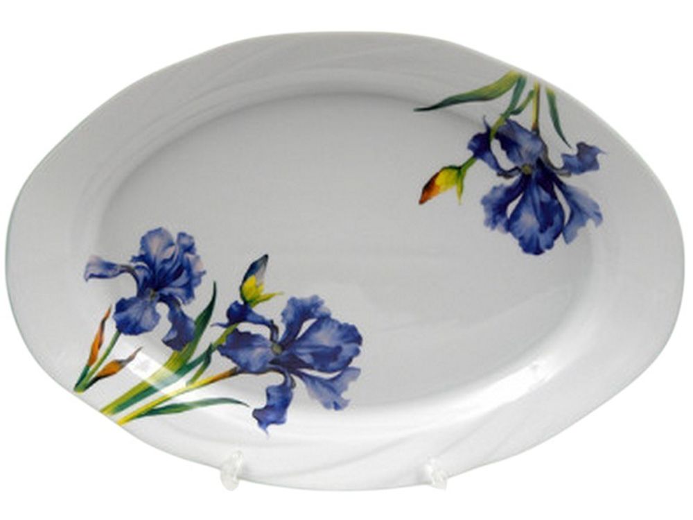 Блюдо овальное "ИРИС (Голубка)" 33 см, Беларусь.