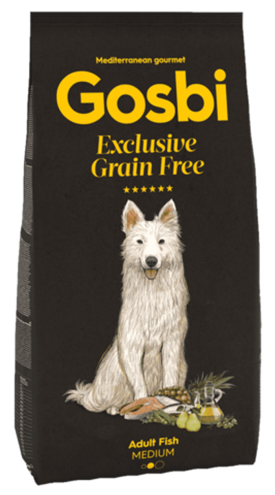 Gosbi 3кг беззерновой корм для собак средних пород с рыбой